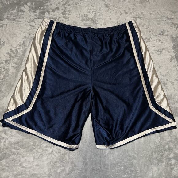 Vintage Nike Shorts Men XL Navy Dazzle Shiny Baggy Gym Basketball Hoops Y2K - Picture 2 of 6